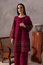 Red Cruz 2Pc - Embroidered Karandi Dress