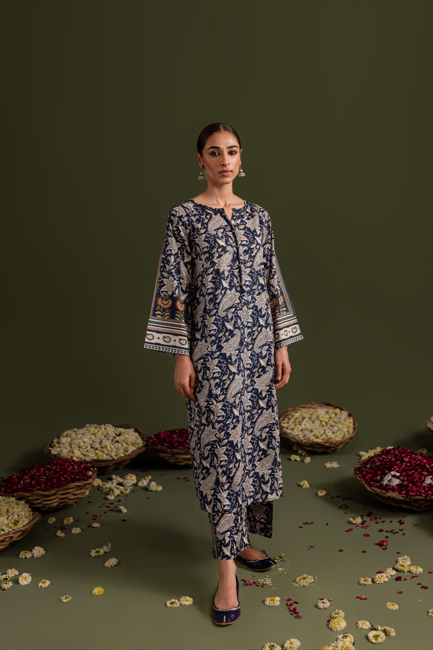 Blue Stone 2Pc - Printed Lawn Dress