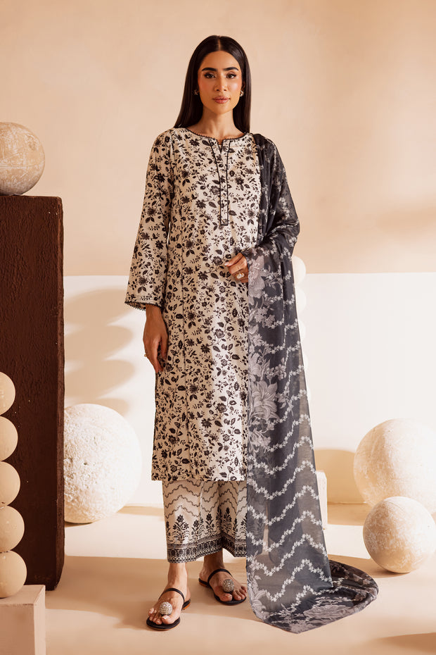 Nancy 3Pc - Printed Lawn Dress