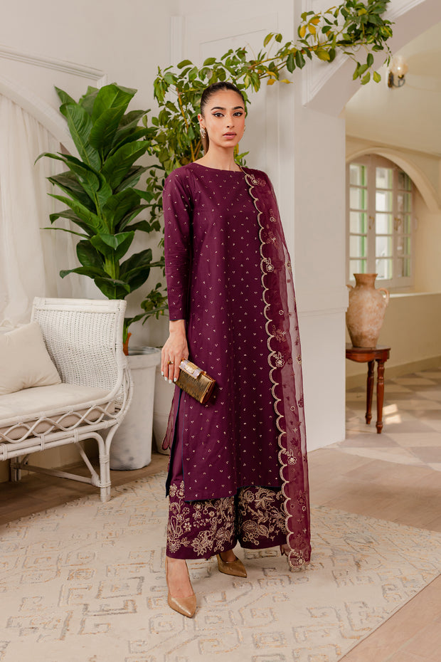 Sheen 3Pc - Embroidered Luxe PRET