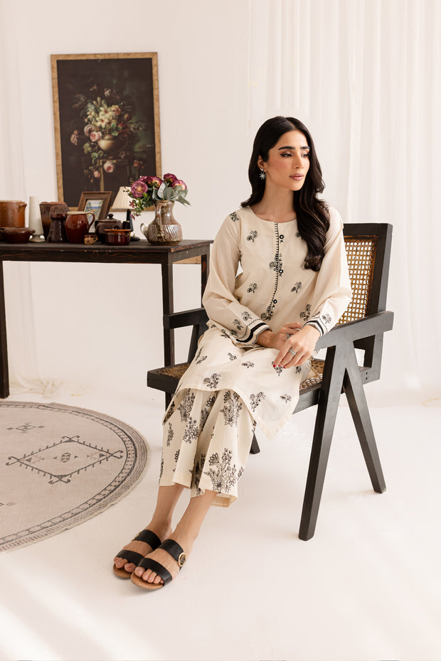 Seashell 2Pc - Embroidered Lawn Dress