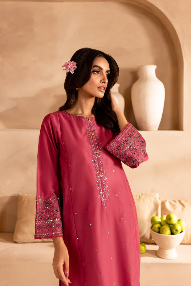 Aurora Pink 2Pc - Embroidered Lawn Dress