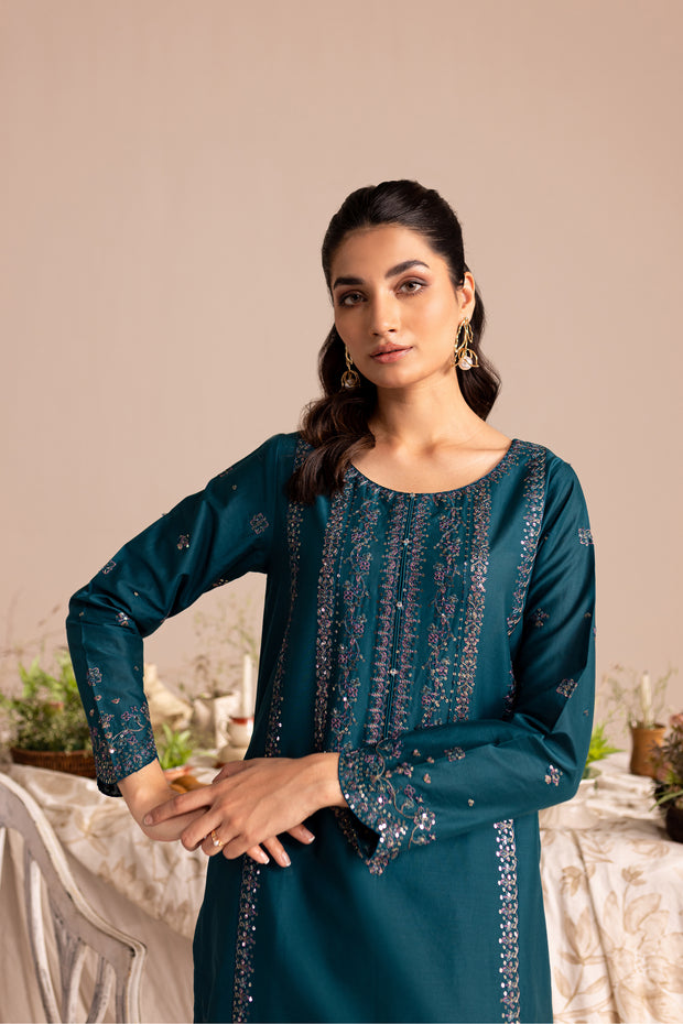 Bee 2Pc - Embroidered Lawn Dress