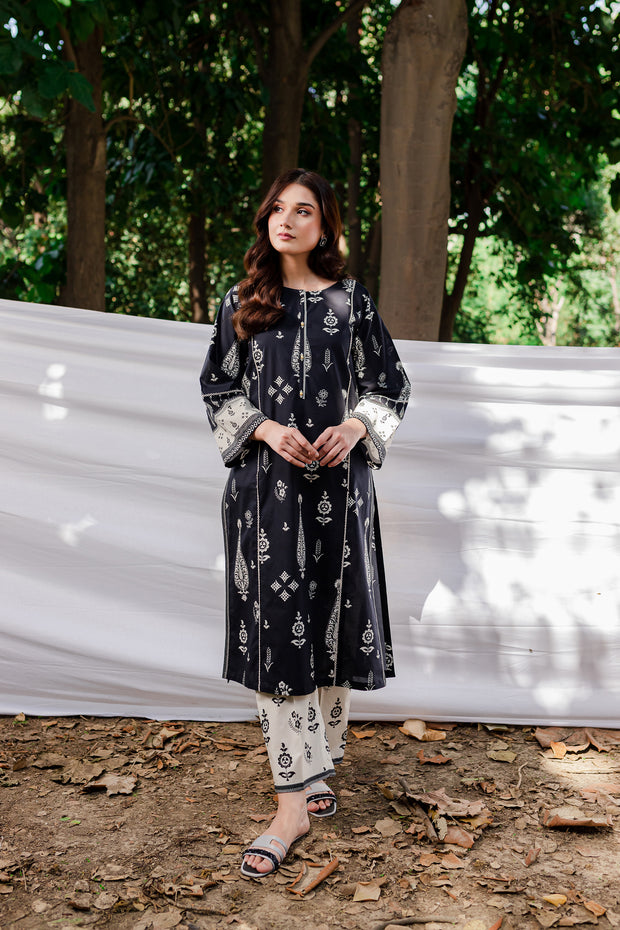 Liyan 2Pc - Printed Cambric Dress