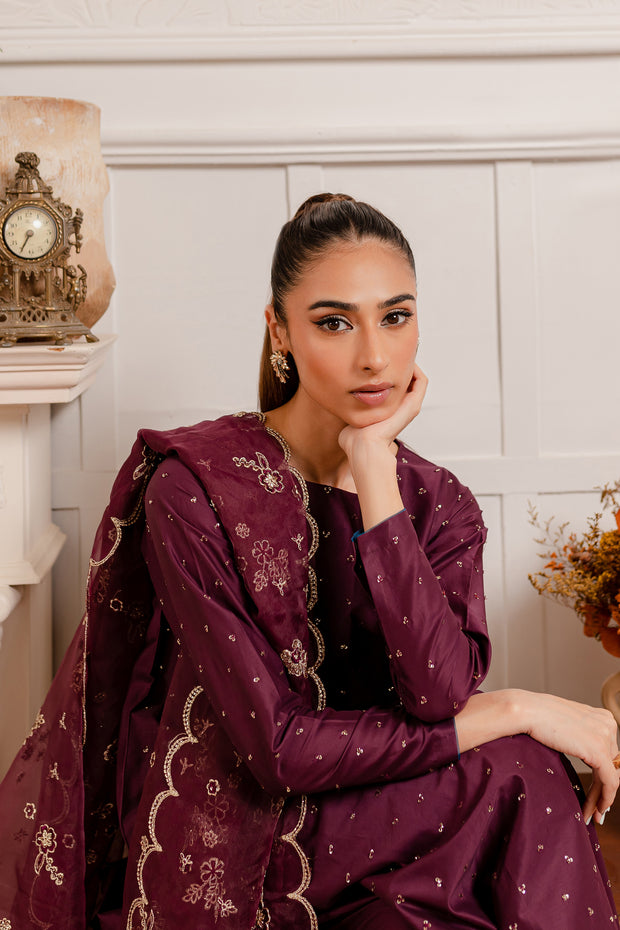 Sheen 3Pc - Embroidered Luxe PRET
