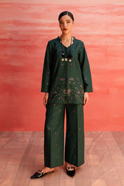 Ainsley 2Pc - Embroidered Khaddar Dress