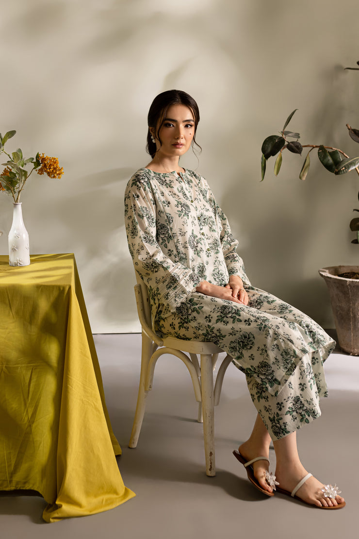 Fryda 2Pc - Printed Lawn Dress