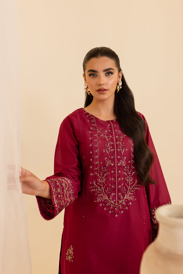 Geemo 2Pc - Embroidered Lawn Dress