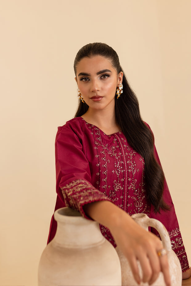 Geemo 2Pc - Embroidered Lawn Dress