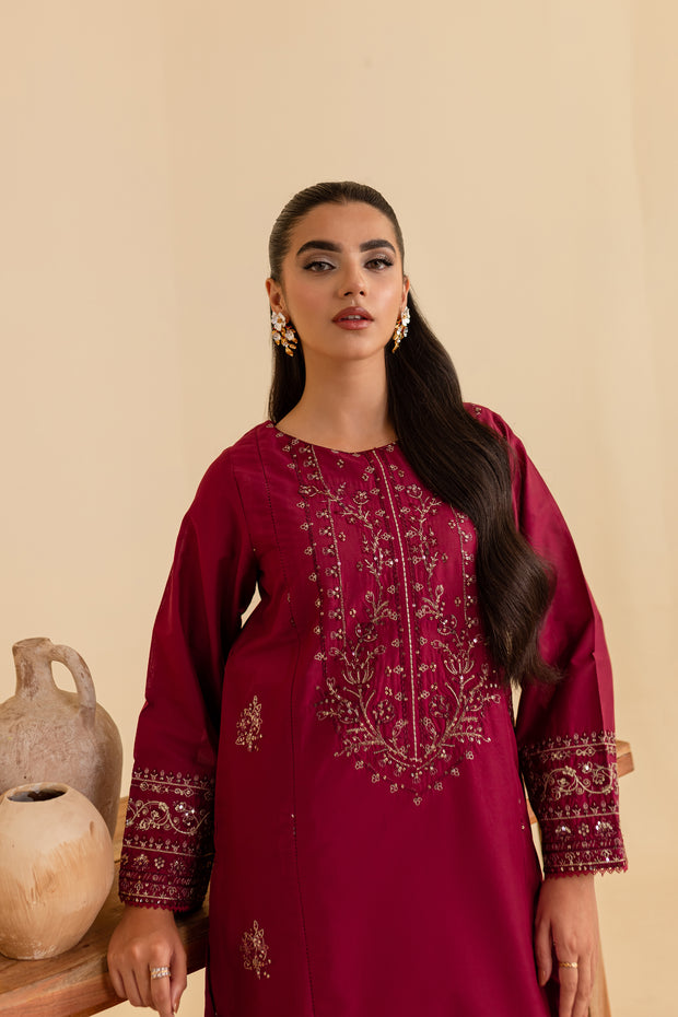 Geemo 2Pc - Embroidered Lawn Dress