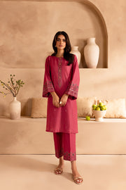 Aurora Pink 2Pc - Embroidered Lawn Dress