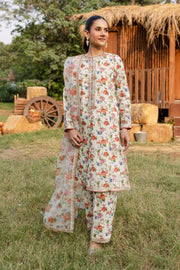 Nehal 3Pc - Printed Khaddar Dress