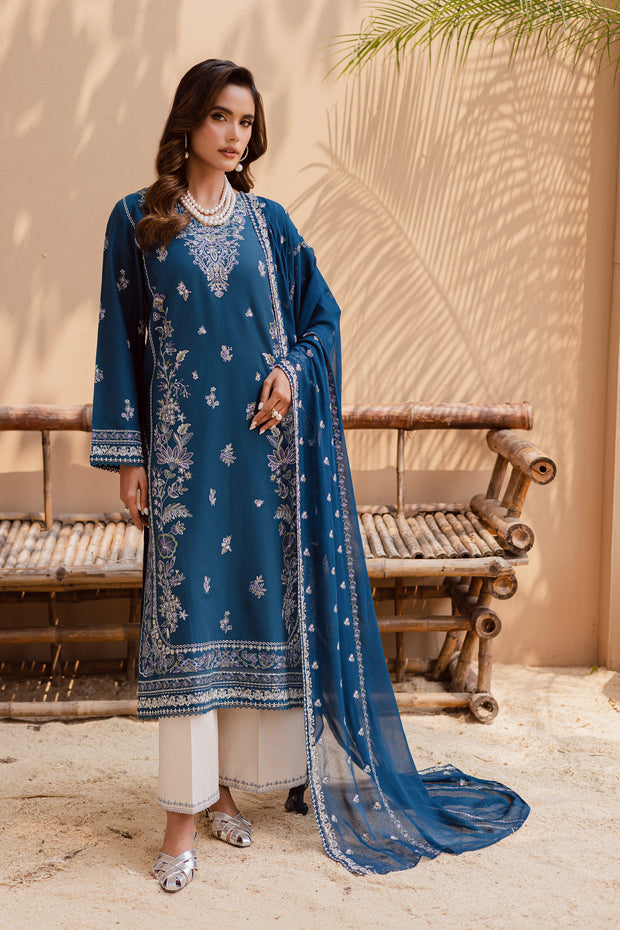 Snow flake 3Pc - Embroidered Khaddar Dress
