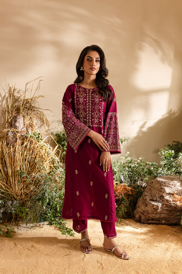 Red Seed 2Pc - Embroidered Lawn Dress