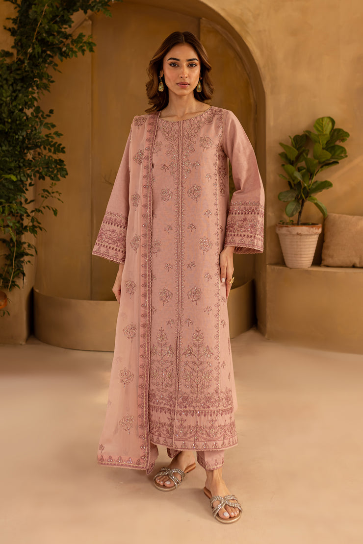 Calypso 3Pc - Embroidered Karandi Dress