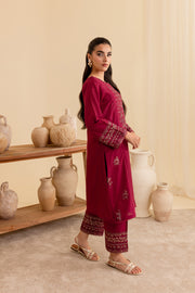 Geemo 2Pc - Embroidered Lawn Dress