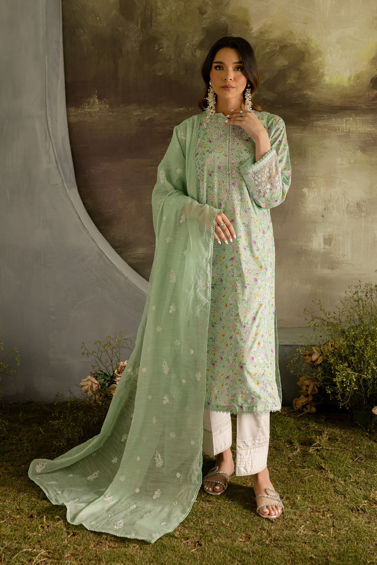 Laya 3Pc - Printed Lawn Dress