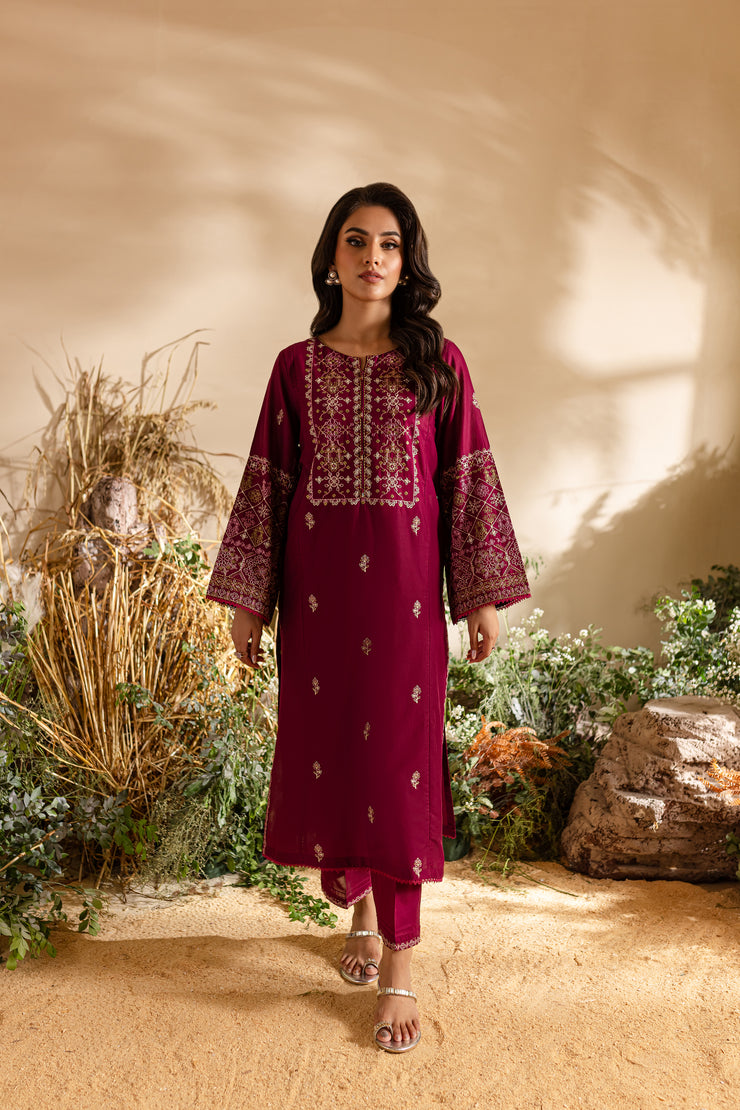 Red Seed 2Pc - Embroidered Lawn Dress