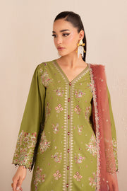 Slush 3Pc - Embroidered Solid Dress