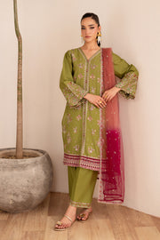 Slush 3Pc - Embroidered Solid Dress