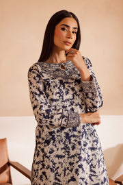 Dark Bloom 2Pc - Printed Lawn Dress