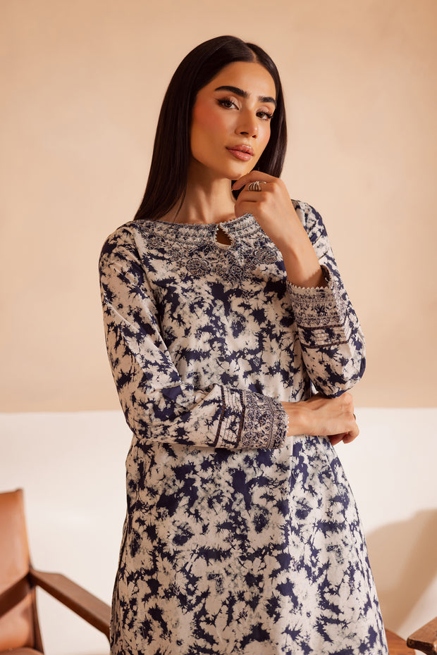 Dark Bloom 2Pc - Printed Lawn Dress