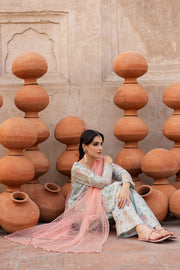Zerin 3Pc- Printed Lawn Dress