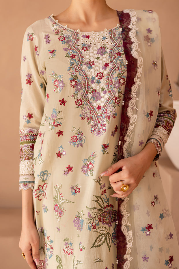 Amiraa 3Pc - Embroidered Luxe Pre