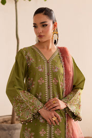 Slush 3Pc - Embroidered Solid Dress
