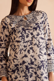 Dark Bloom 2Pc - Printed Lawn Dress