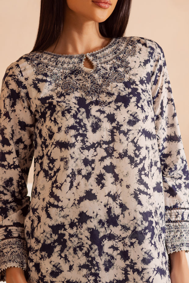 Dark Bloom 2Pc - Printed Lawn Dress
