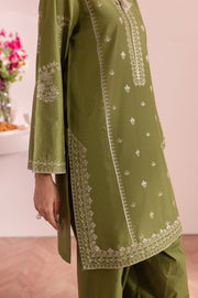 Grass Pearl 2Pc - Embroidered Lawn Dress