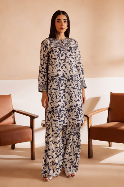Dark Bloom 2Pc - Printed Lawn Dress