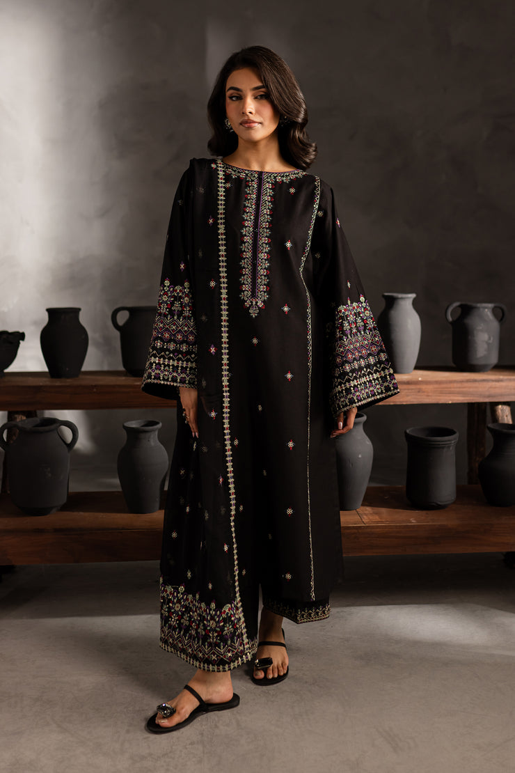 Mosaic 3Pc - Embroidered Karandi Dress