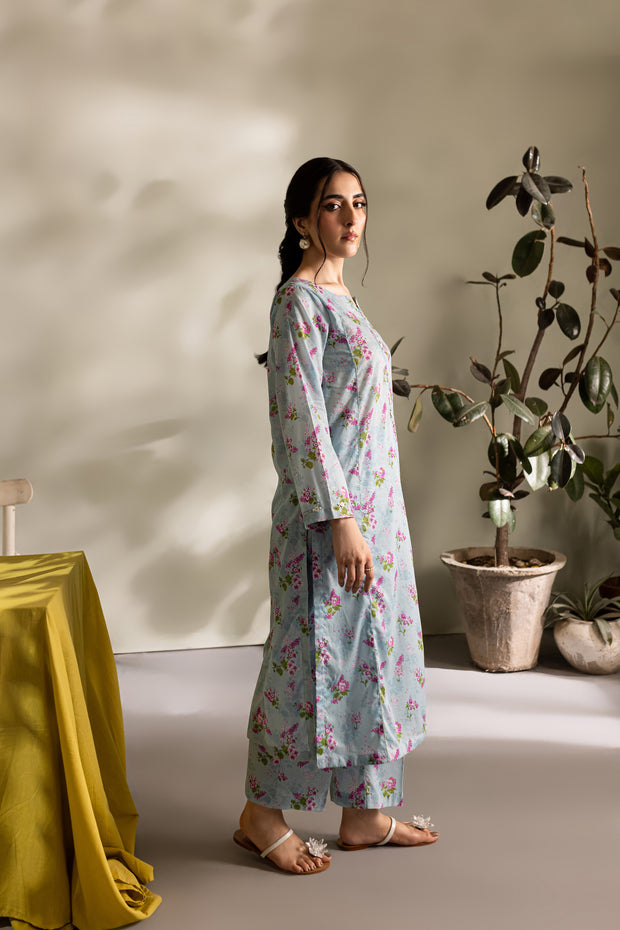 Elania 2Pc - Printed Lawn Dress