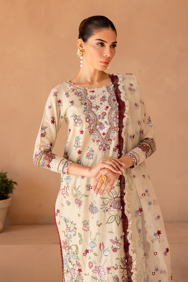 Amiraa 3Pc - Embroidered Luxe Pre