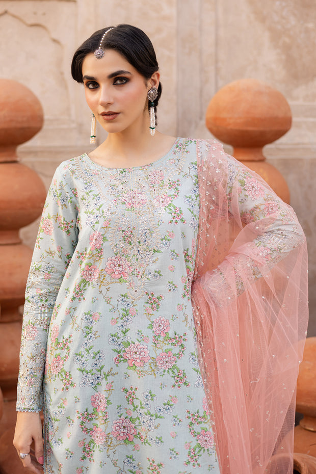 Zerin 3Pc- Printed Lawn Dress