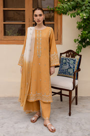 Erika 3Pc - Embroidered Khaddar Dress