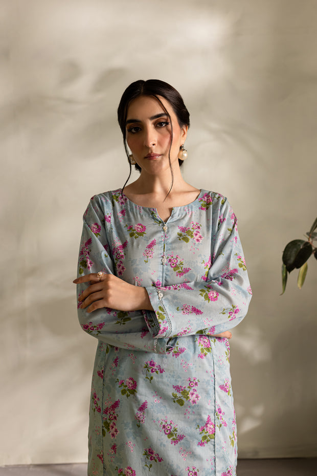 Elania 2Pc - Printed Lawn Dress