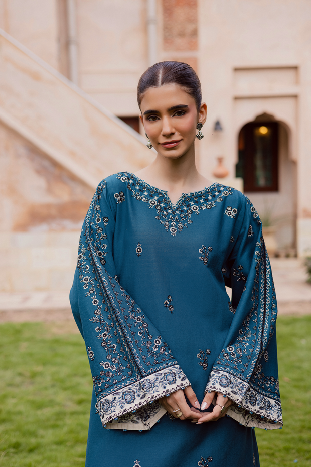 Soho 2Pc - Embroidered Khaddar Dress