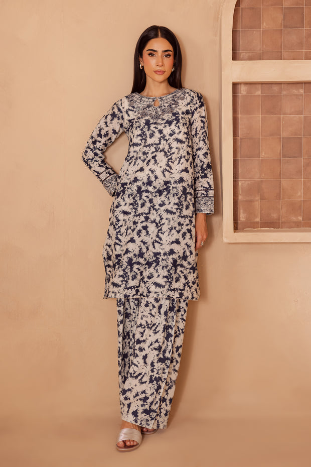 Dark Bloom 2Pc - Printed Lawn Dress