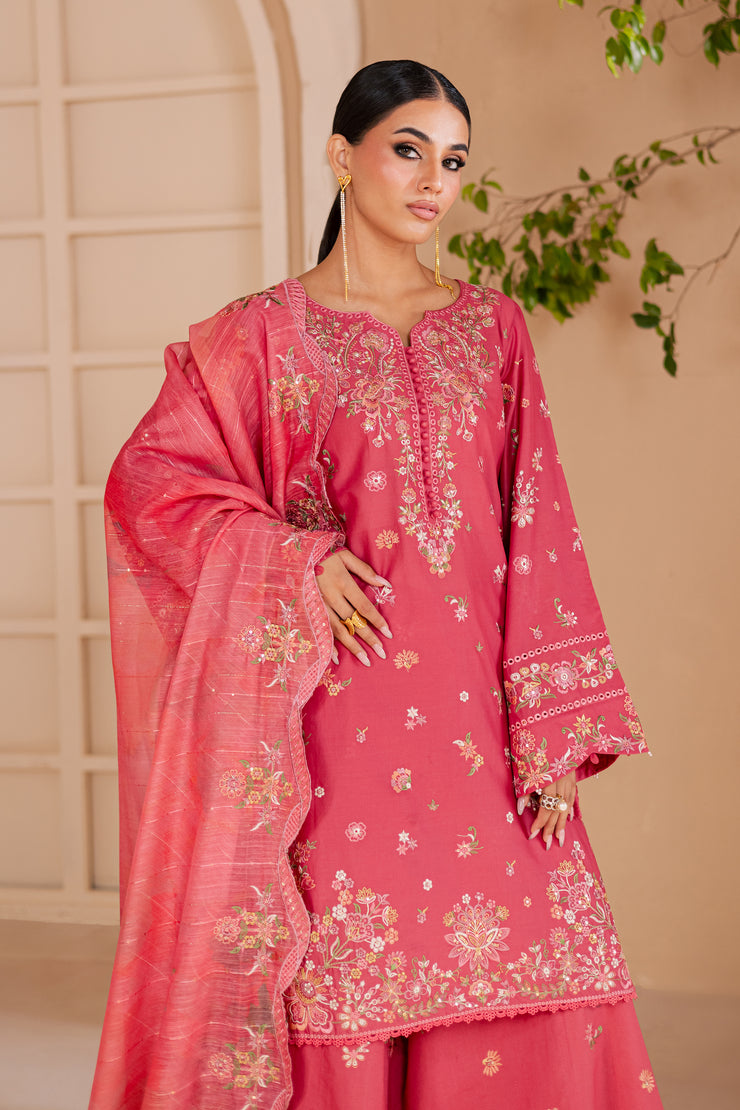 Laleen 3Pc - Embroidered Lawn Dress