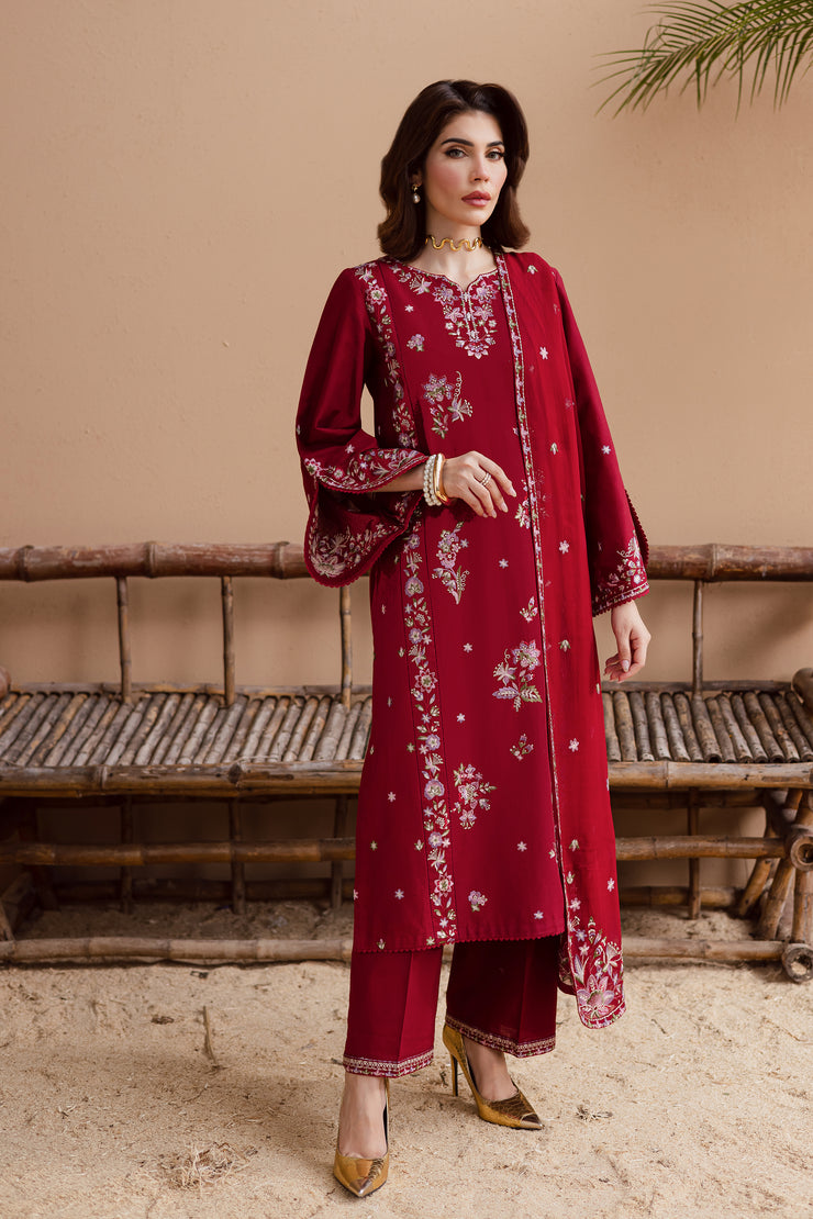 Stylish khaddar dress for women