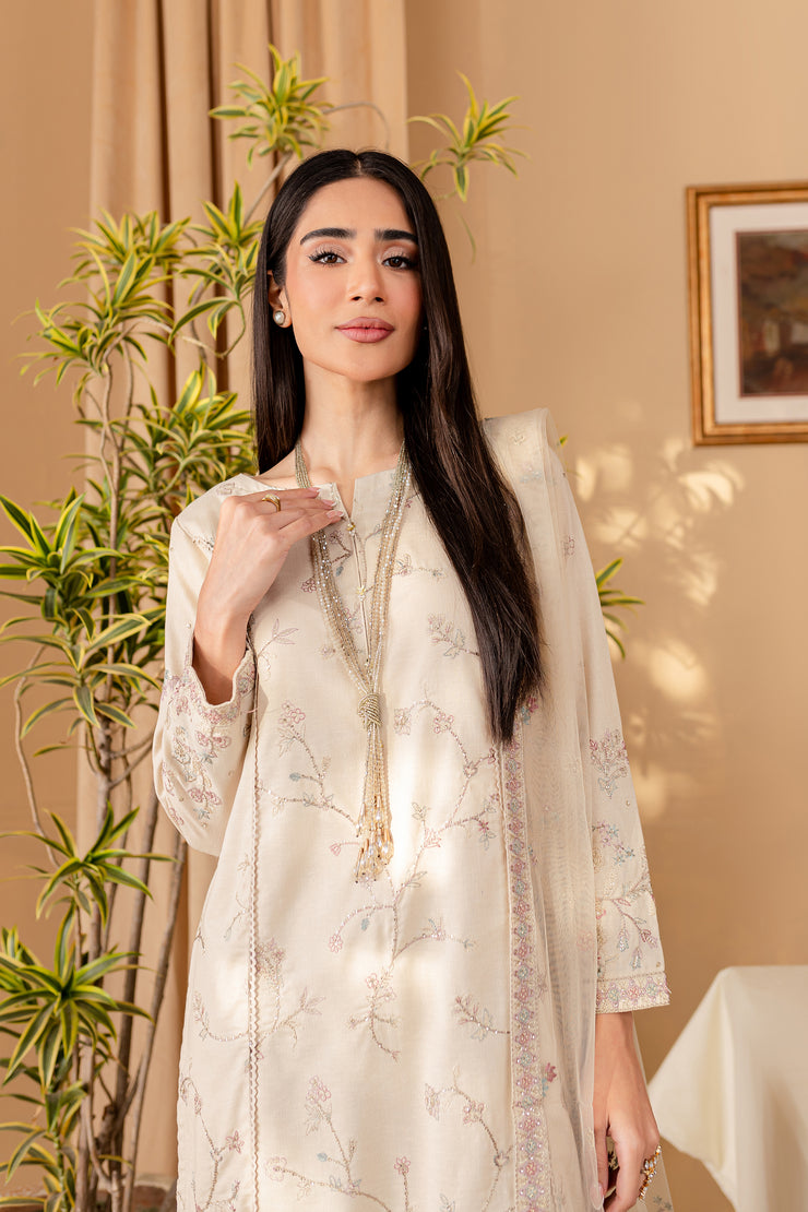 Aylin 3Pc - Embroidered Karandi Dress