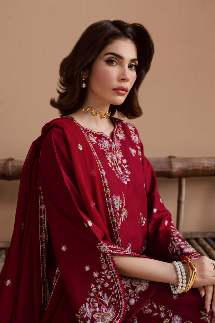 Printed khaddar outfit for casual wea