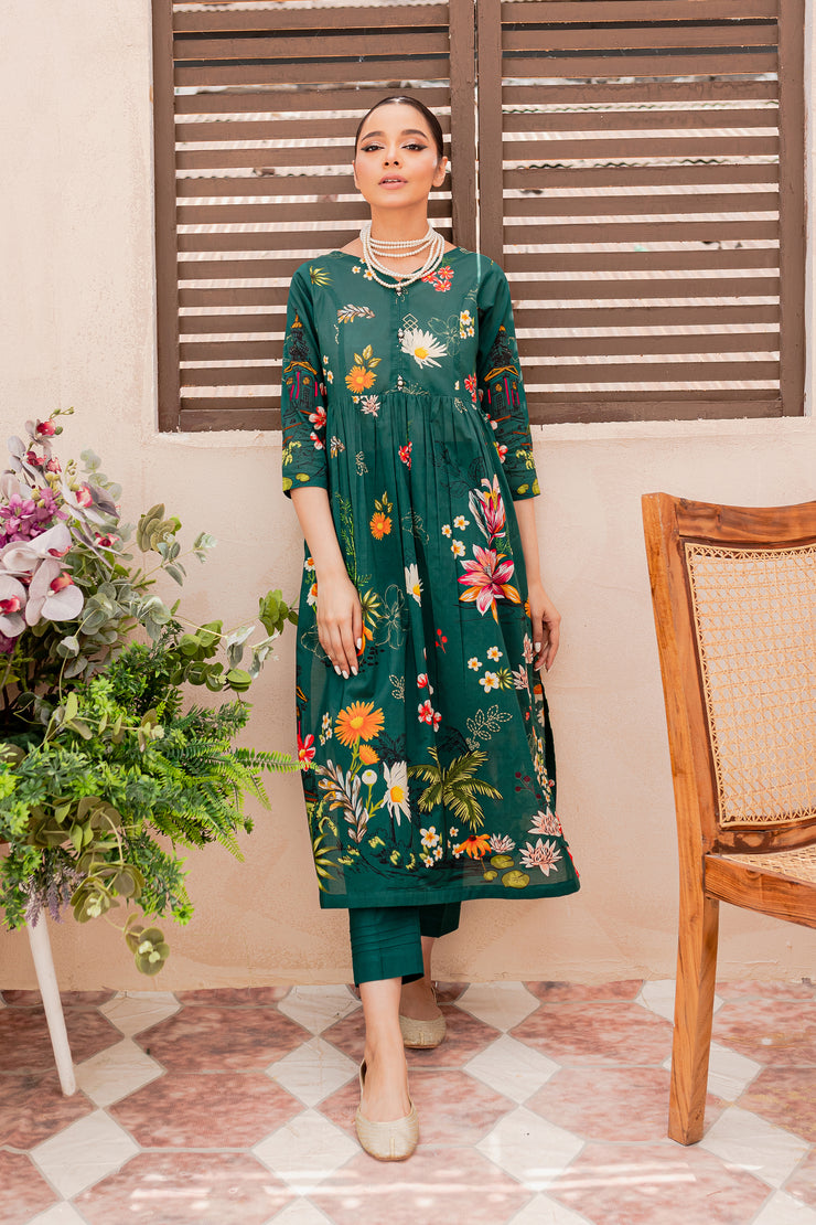 Dig. Teal Flower 2Pc