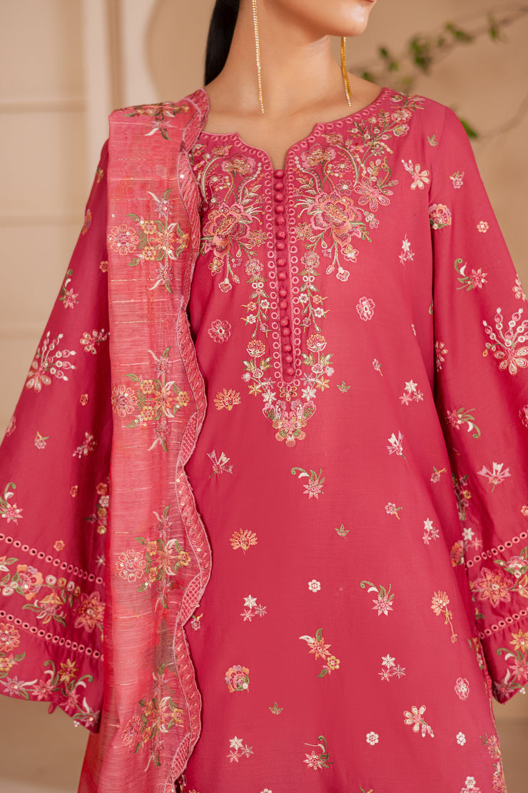Laleen 3Pc - Embroidered Lawn Dress