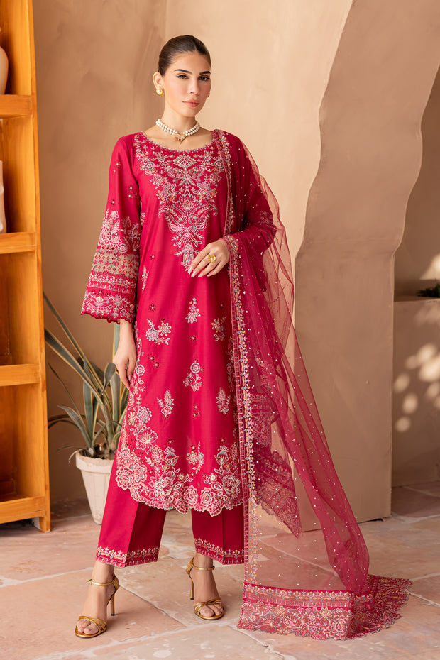 Dove 3Pc - Embroidered Luxe Pret