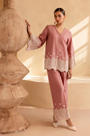 Sally 2Pc - Embroidered Khaddar Dress