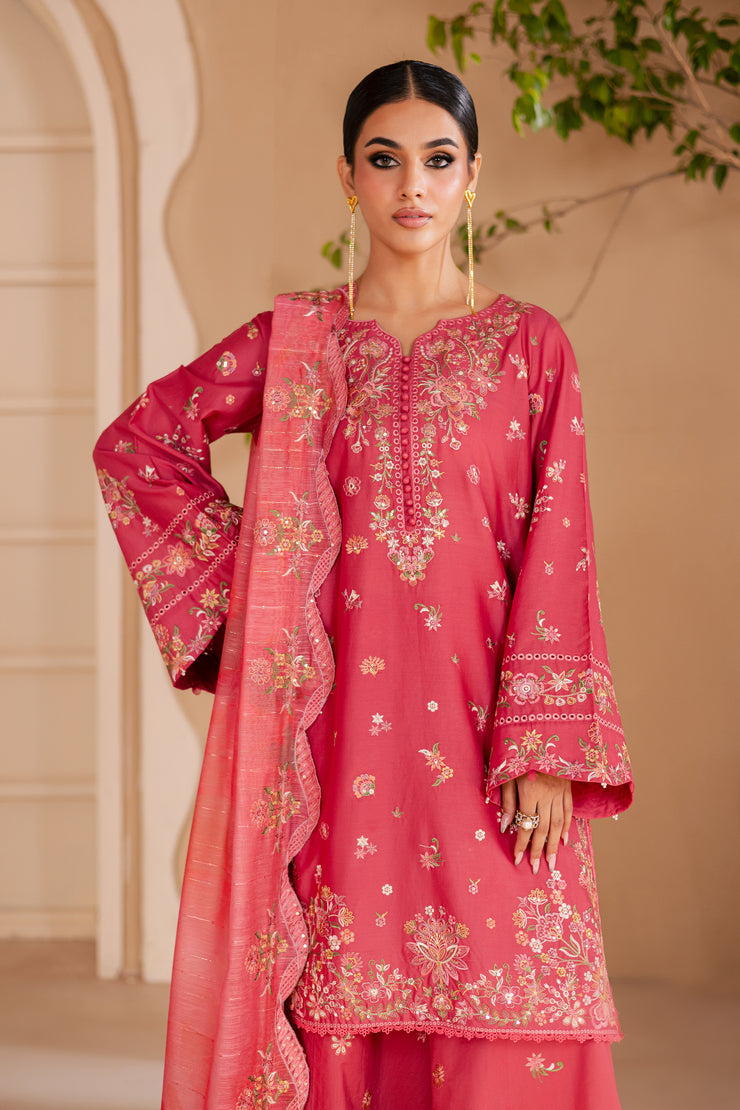 Laleen 3Pc - Embroidered Lawn Dress